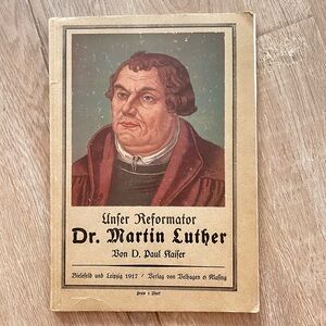 RARE 1917 Antique German Book‎ Illustrated, Unser Reformator Dr. Martin Luther